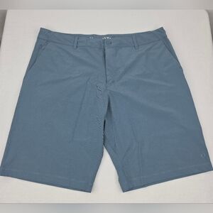 Hang Ten Blue Gray Flat Front Shorts Lightweight Size 40 Hybrid W-3309